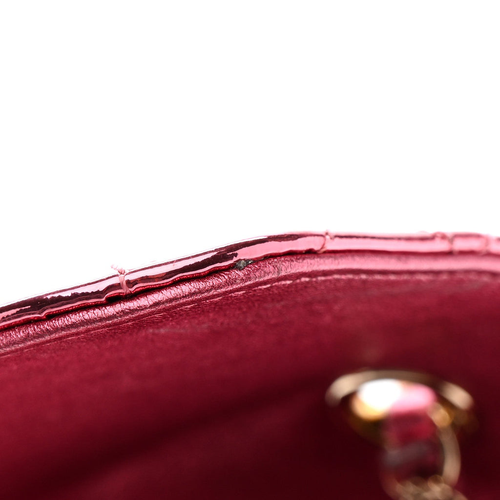 Mirror Calfskin Metallic Calfskin Quilted Hollywood Boulevard Backpack Pink