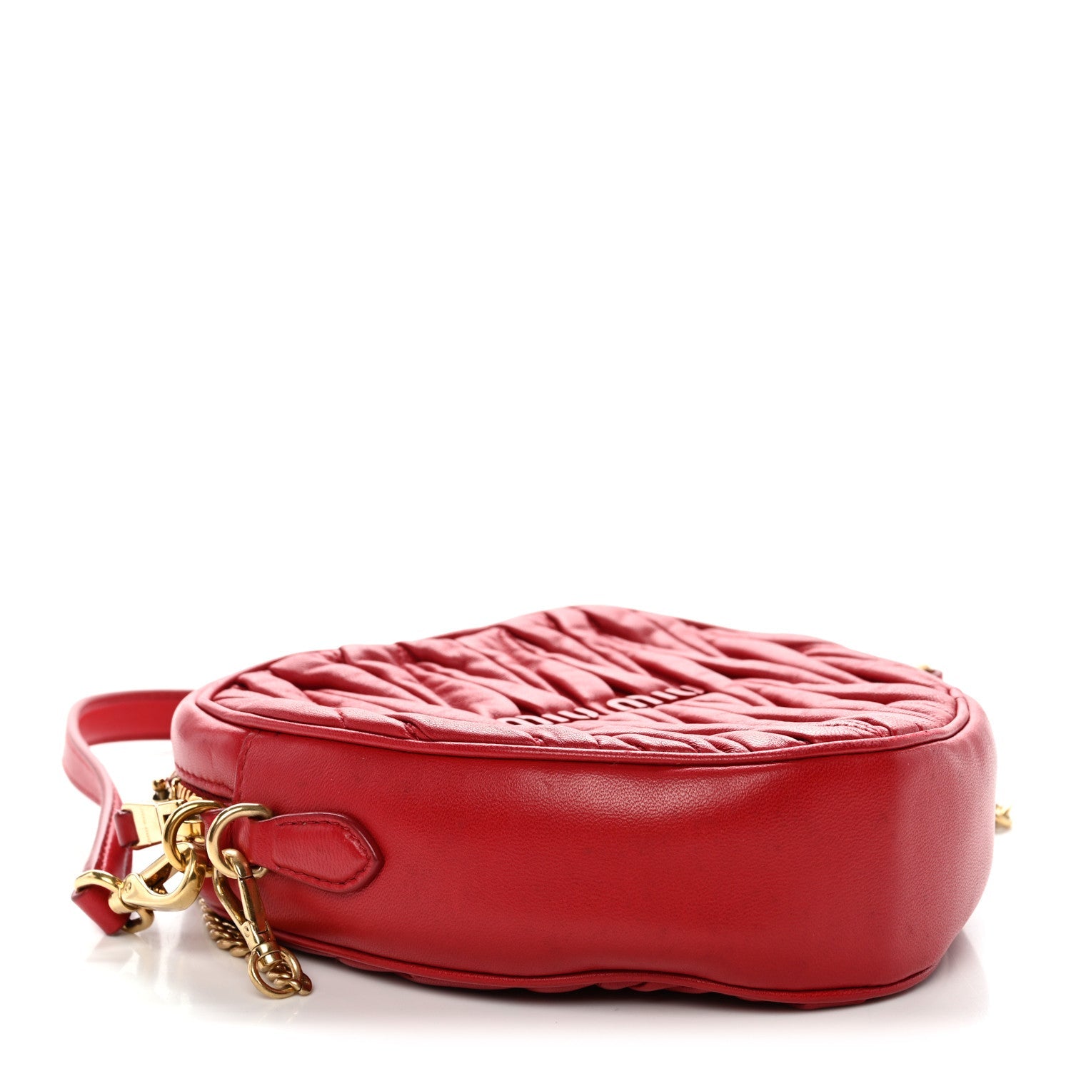 Nappa Matelasse Heart Shoulder Bag Fuoco