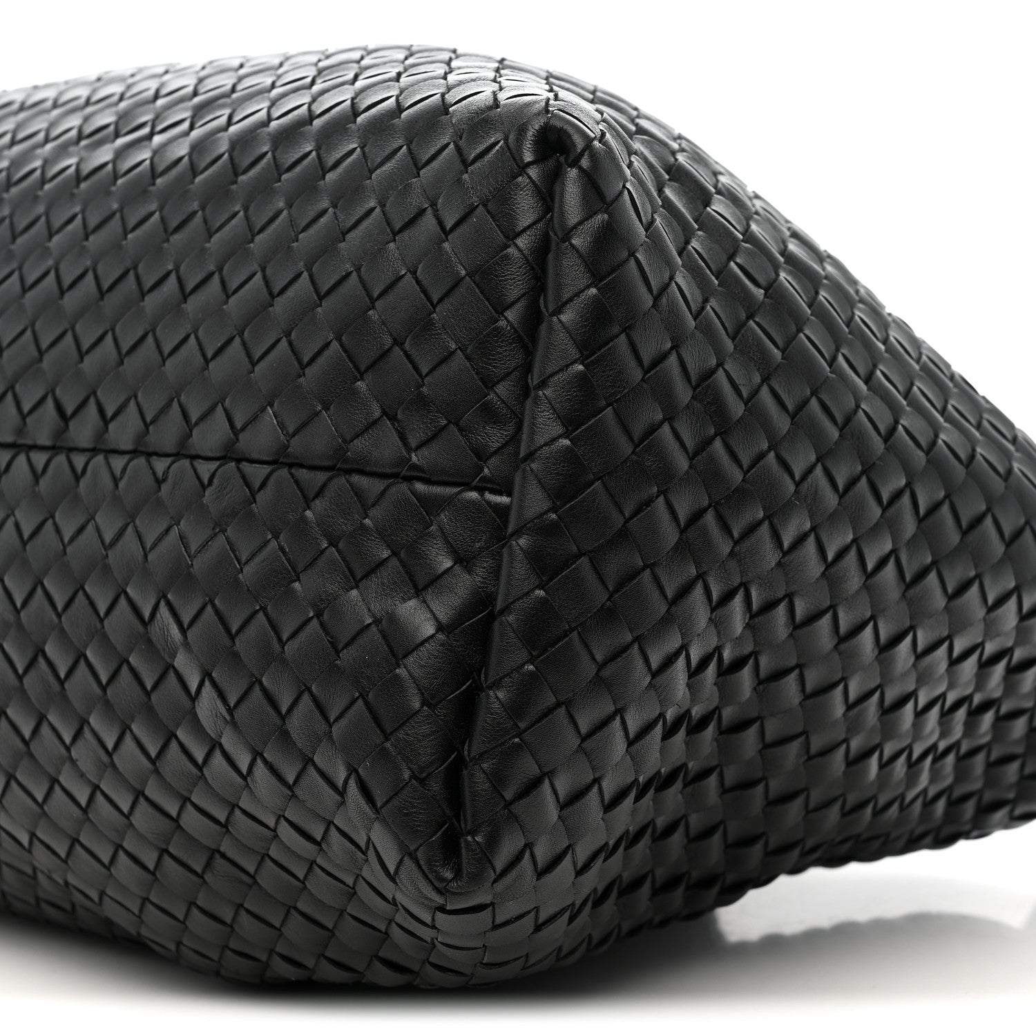 Calfskin Intrecciato Pinacoteca Reversible Tote Black Fondant