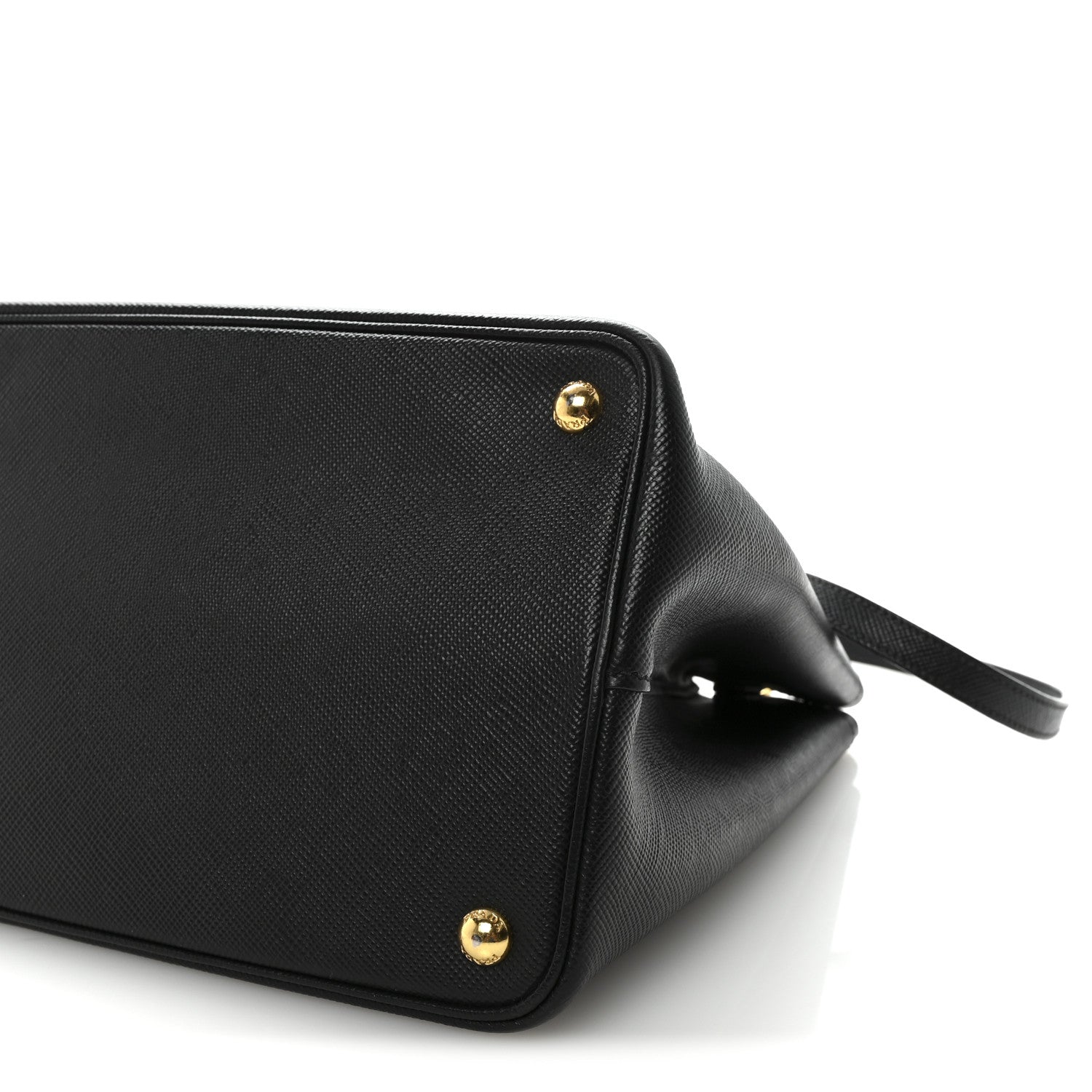 Saffiano Cuir Large Double Bag Black Fuoco