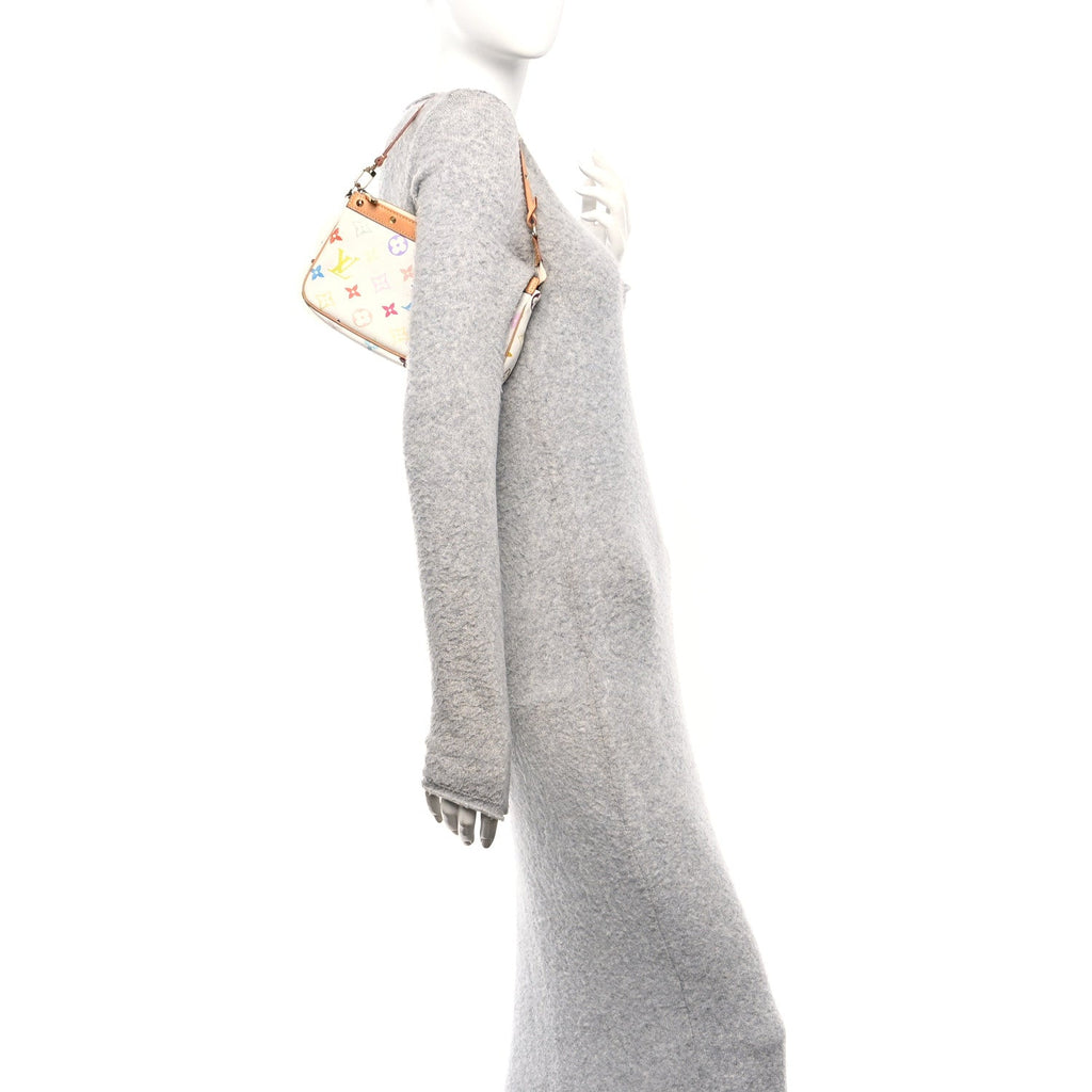 Monogram Multicolor Pochette Accessories White