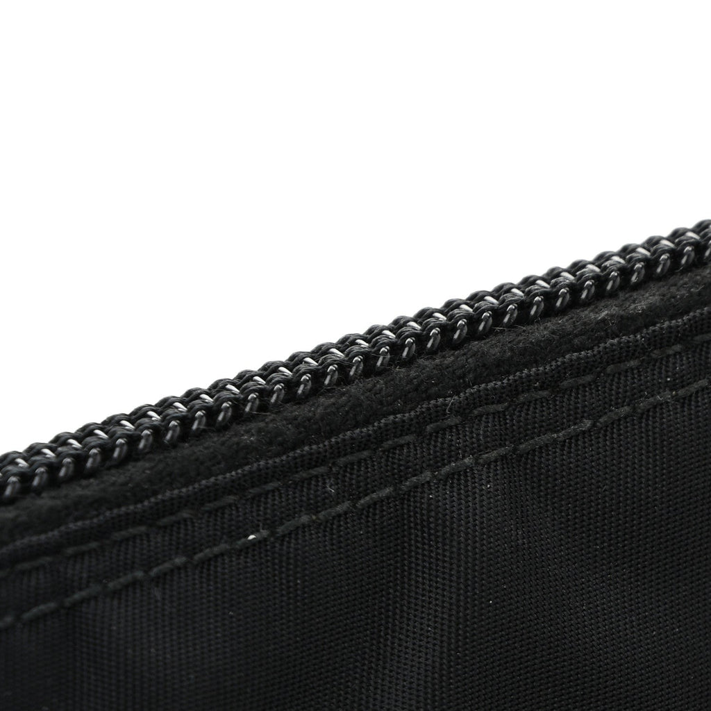 Tessuto Nylon Saffiano Flat Messenger Bag Black