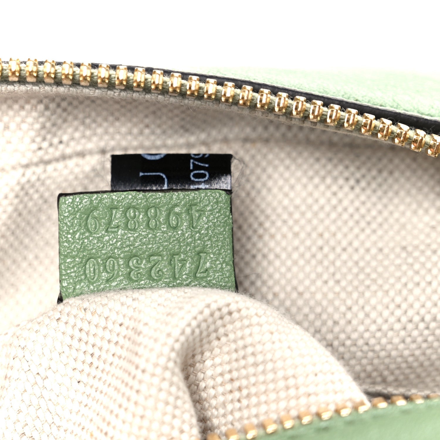 Sakai Be Green Calfskin Diagonal Stitched Small Blondie Shoulder Bag Green Soil Grass