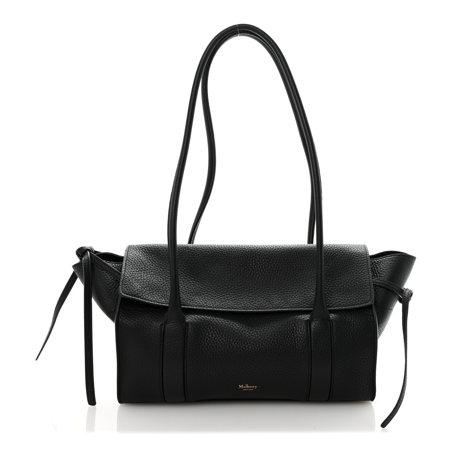 Heavy Grain Small Soft Bayswater Satchel Black