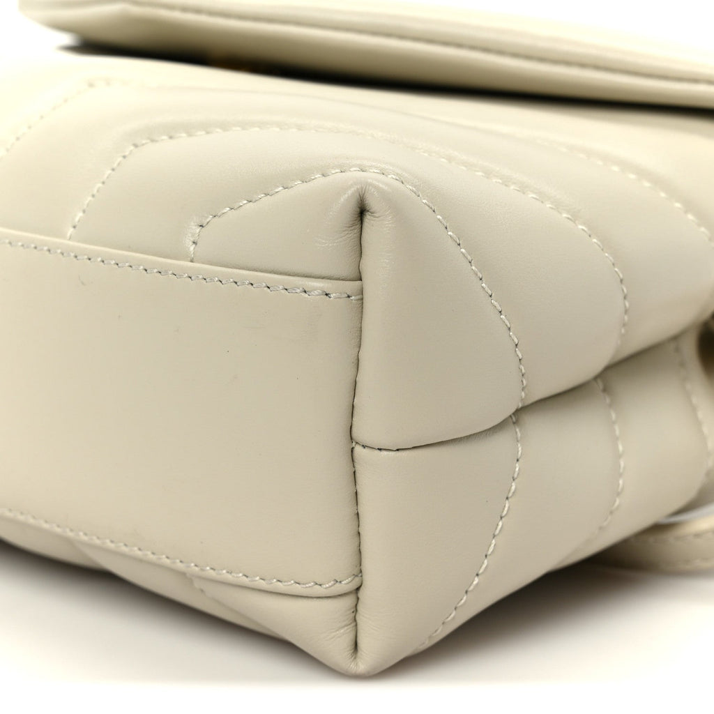 Calfskin Y Quilted Monogram Toy Loulou Crossbody Bag Crema Soft