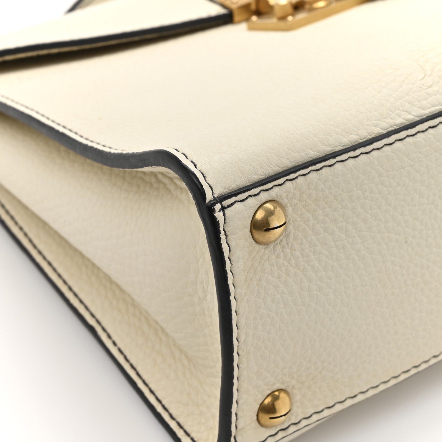 Calfskin Dioraddict Top Handle White