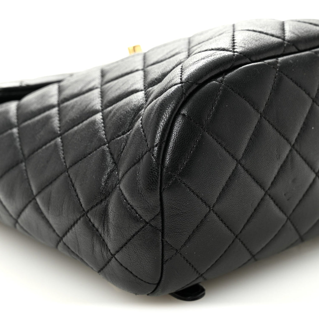 Calfskin Quilted Mini Urban Spirit Backpack Black