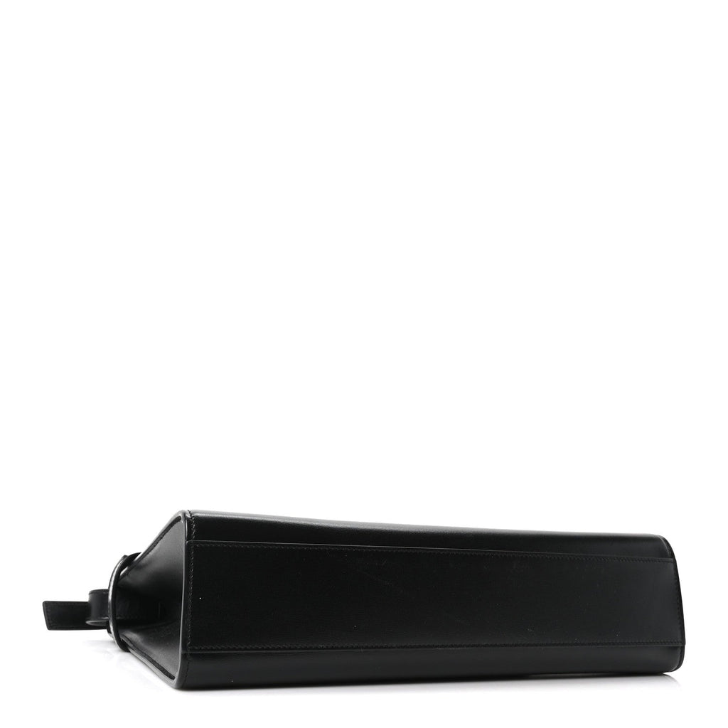 Smooth Calfskin Manhattan Shoulder Bag Black