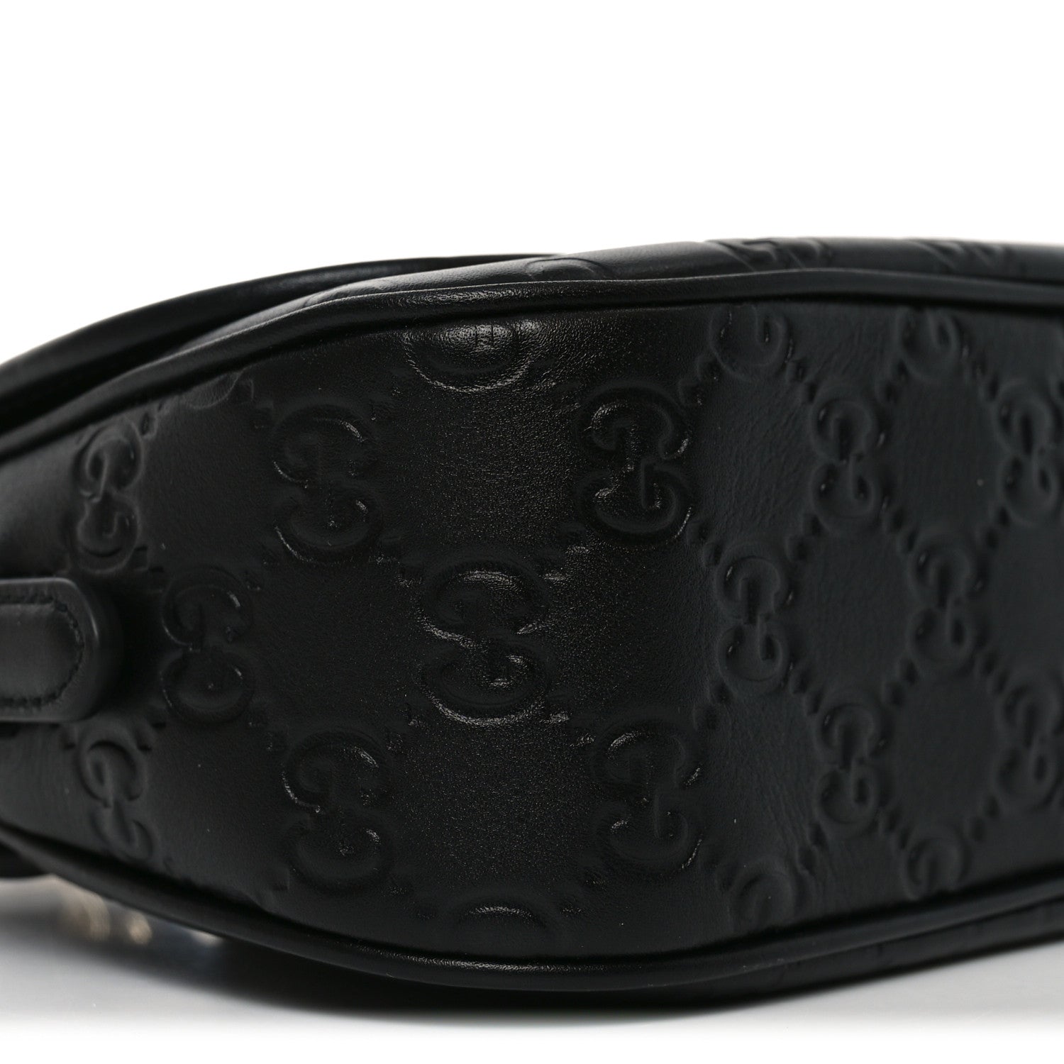 GG Calfskin Embossed Emblem Arabella Bag Black