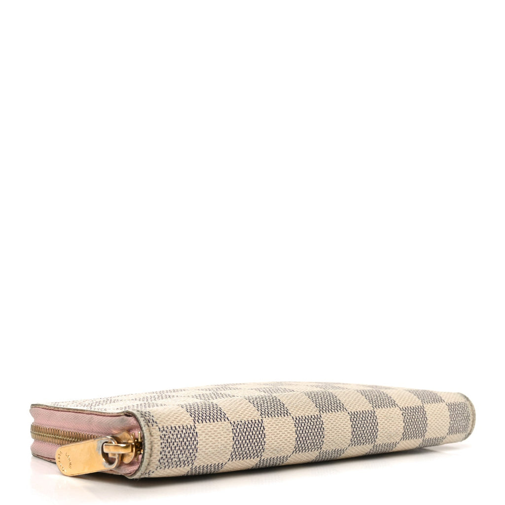 Damier Azur Zippy Wallet Rose Ballerine