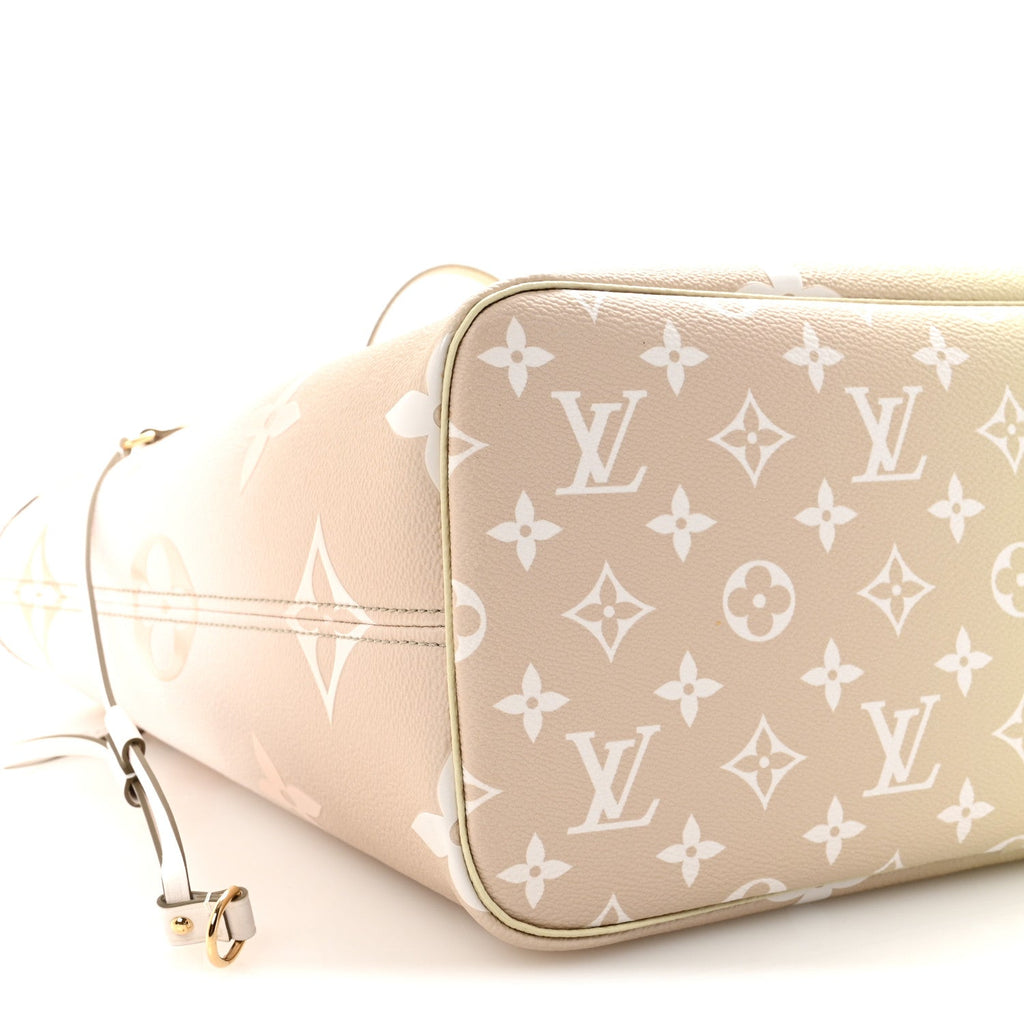 Monogram Giant Spring In The City Neverfull MM Sunset Kaki