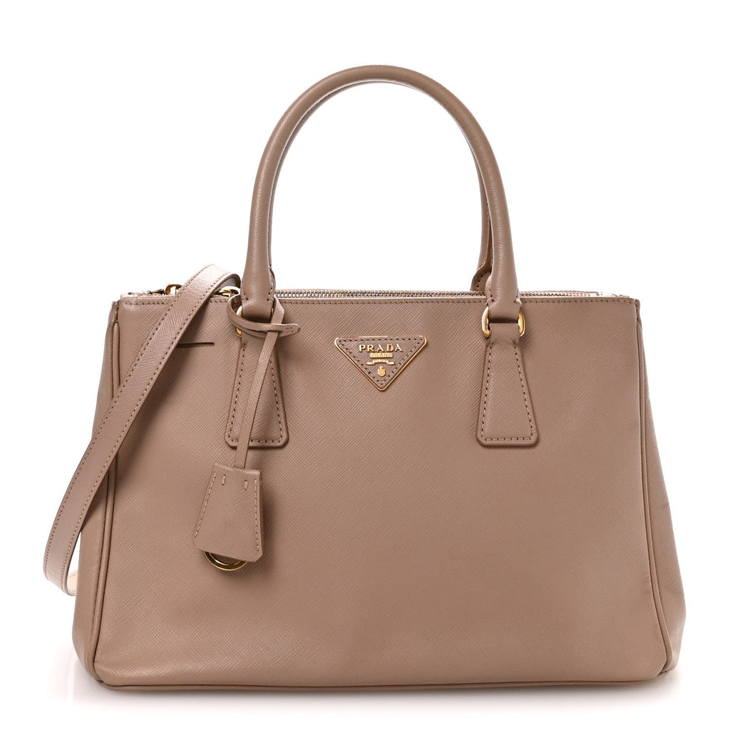 Saffiano Small Galleria Double Zip Tote Cammeo