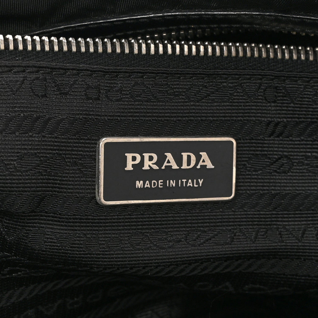 Tessuto Nylon Saffiano Tote Black