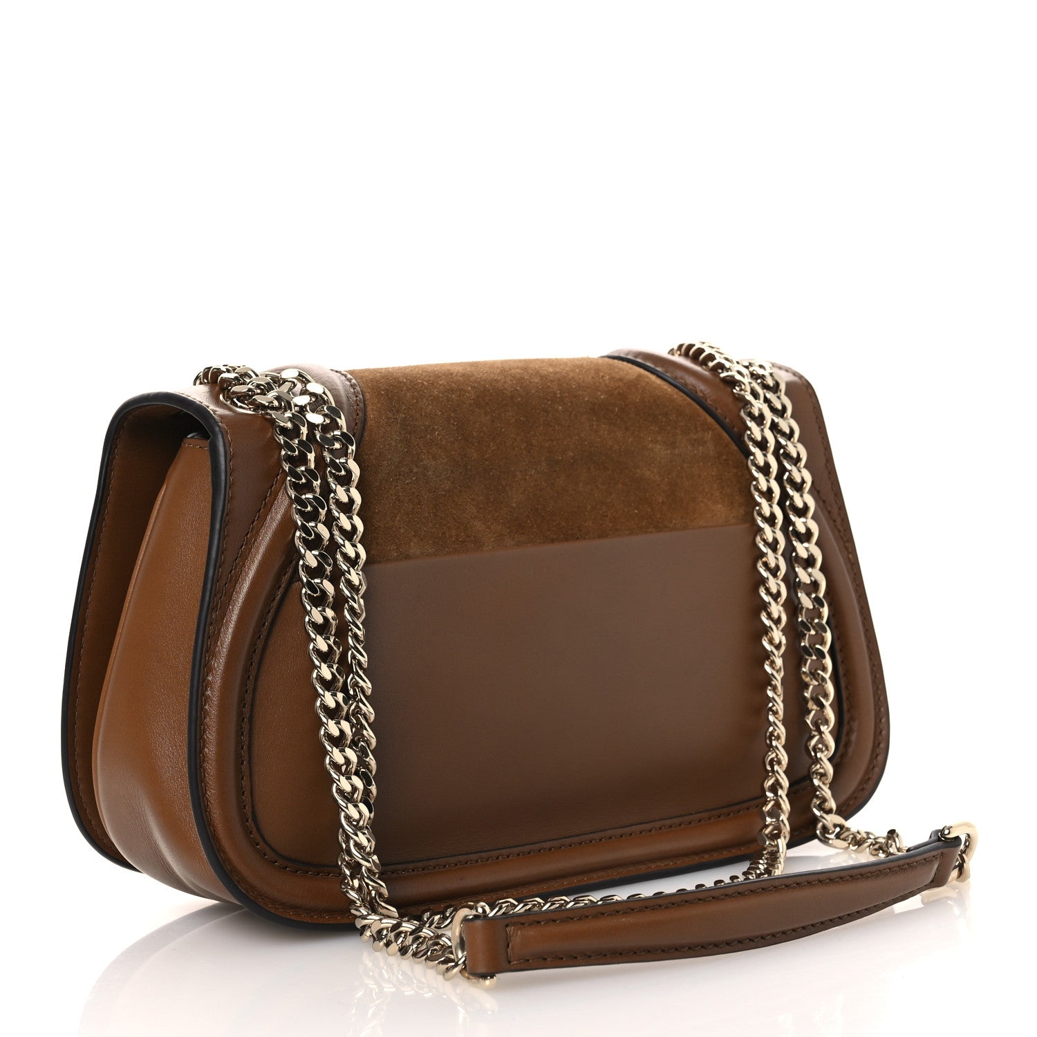 Suede Calfskin Blondie Medium Shoulder Bag Light Brown
