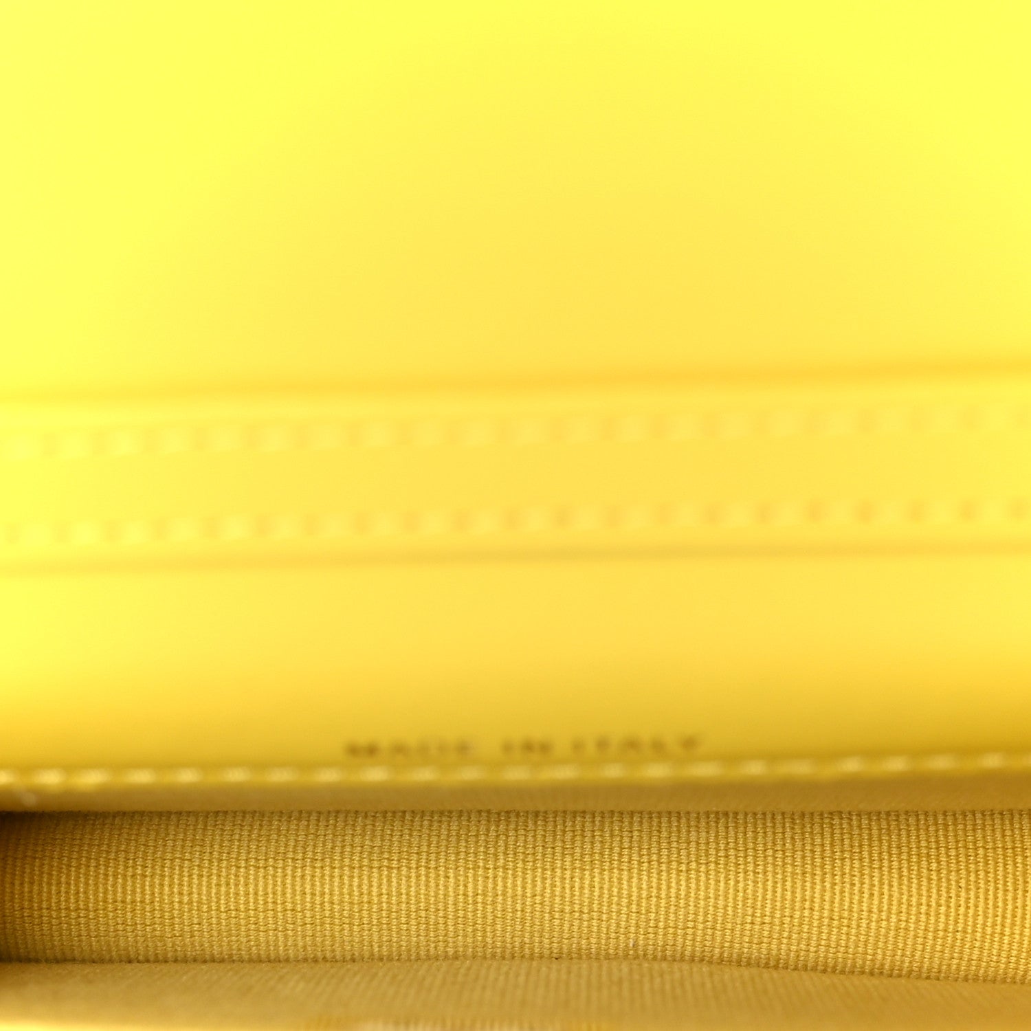 Lambskin Quilted Enamel Logo Flap  Holder On Chain Yellow
