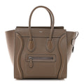 Drummed Calfskin Micro Luggage Souris