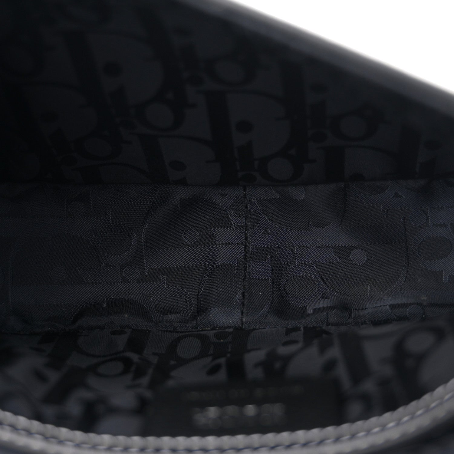 Grained Calfskin Saddle Messenger Bag With Strap Black