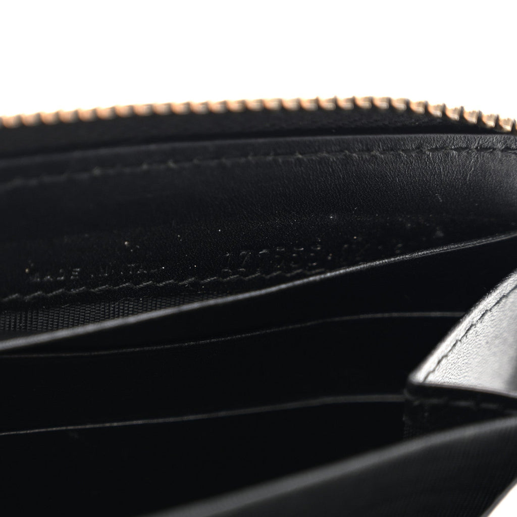 Textured Patent Monogram Belle De Jour Zip Around Wallet Black