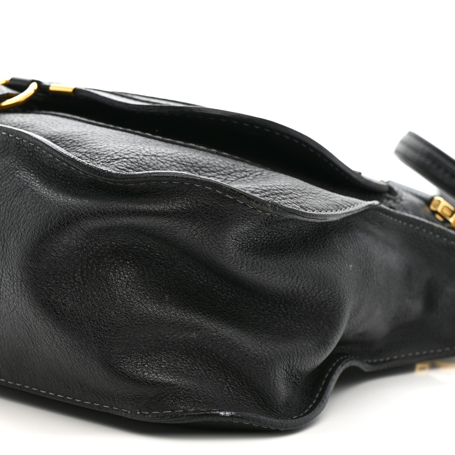 Calfskin Medium Marcie Satchel Black