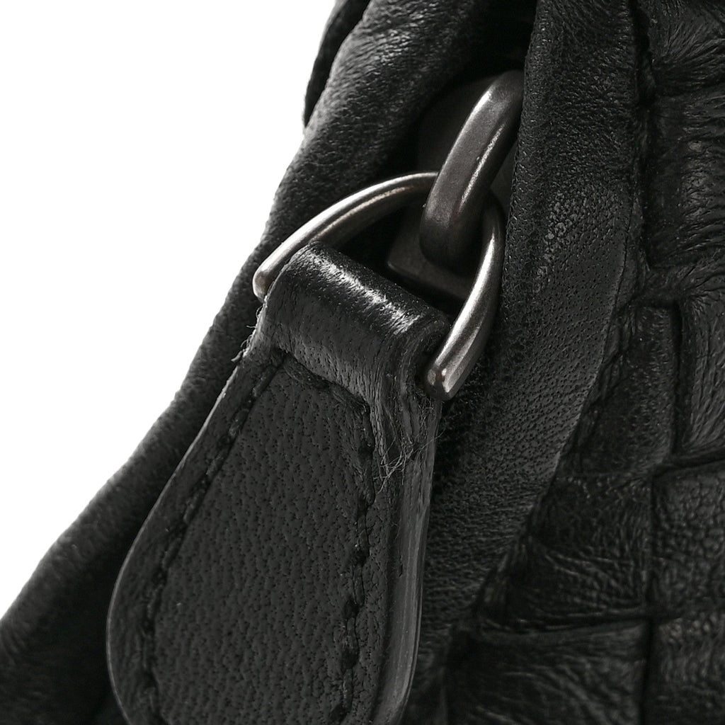 Nappa Intrecciato Medium Veneta Hobo Black