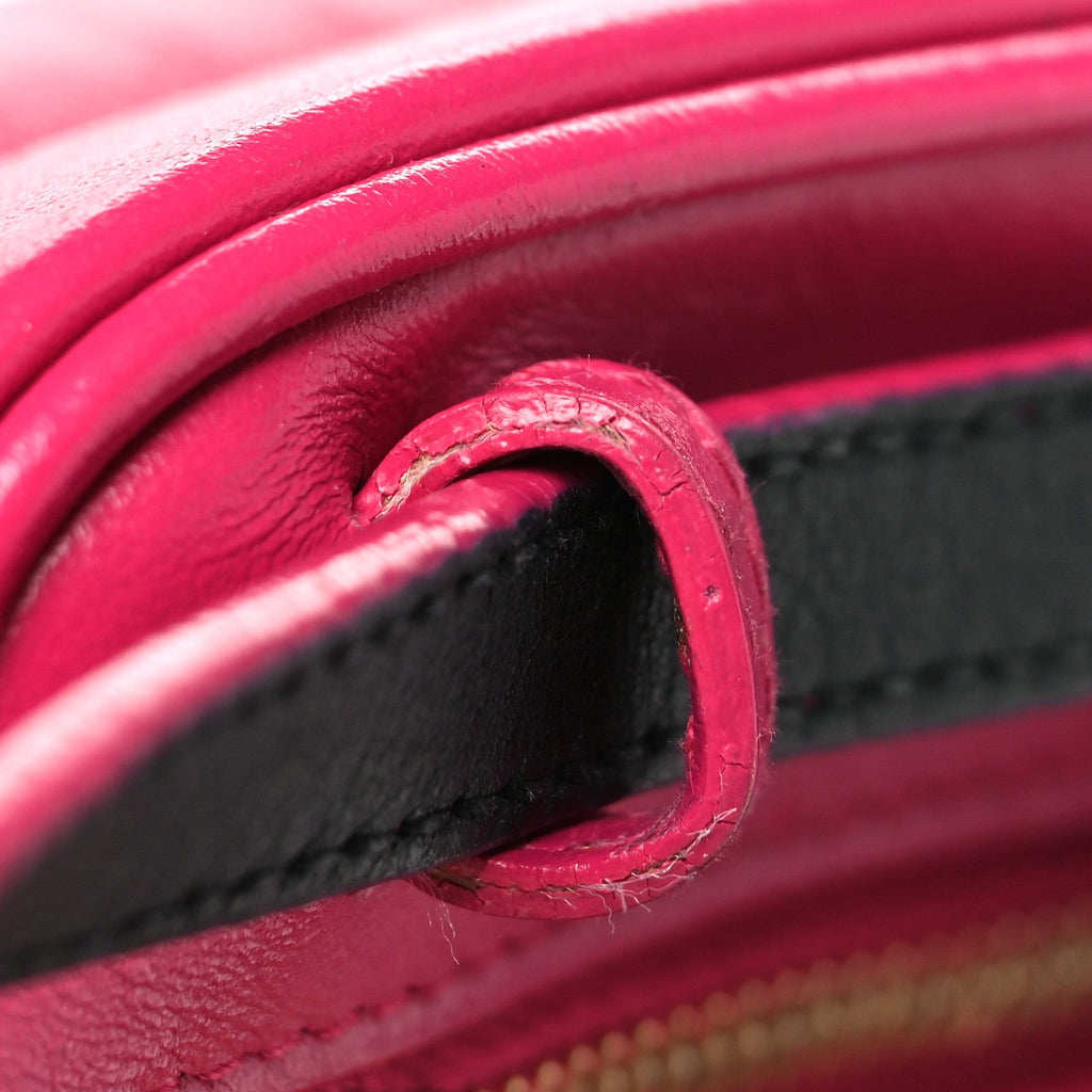 Calfskin Matelasse Monogram Lou Belt Bag Bright Pink
