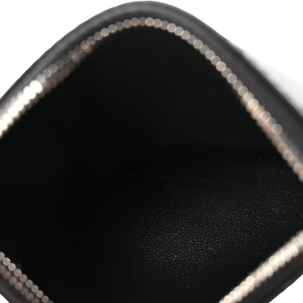 Grained Calfskin Zipped  Holder Black