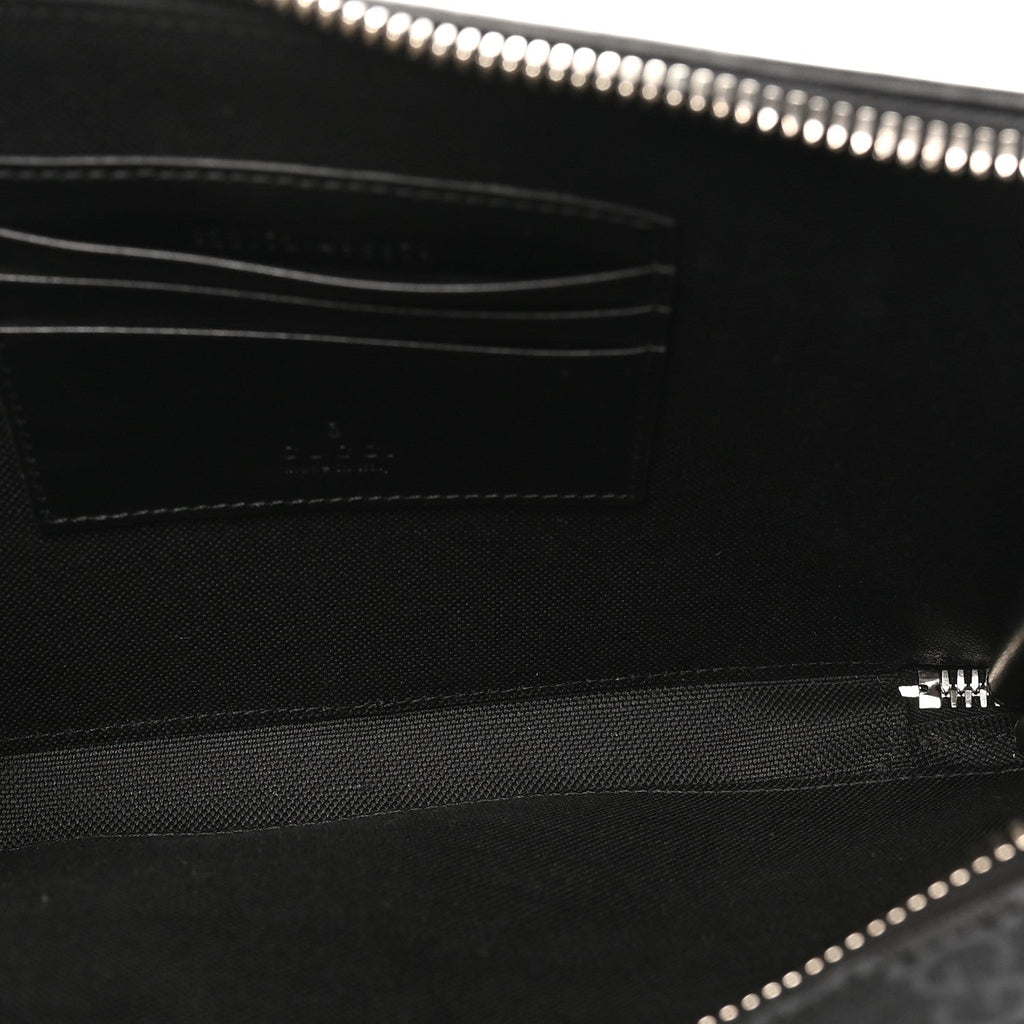 GG Supreme Monogram Web Small Shoulder Bag Black Grey
