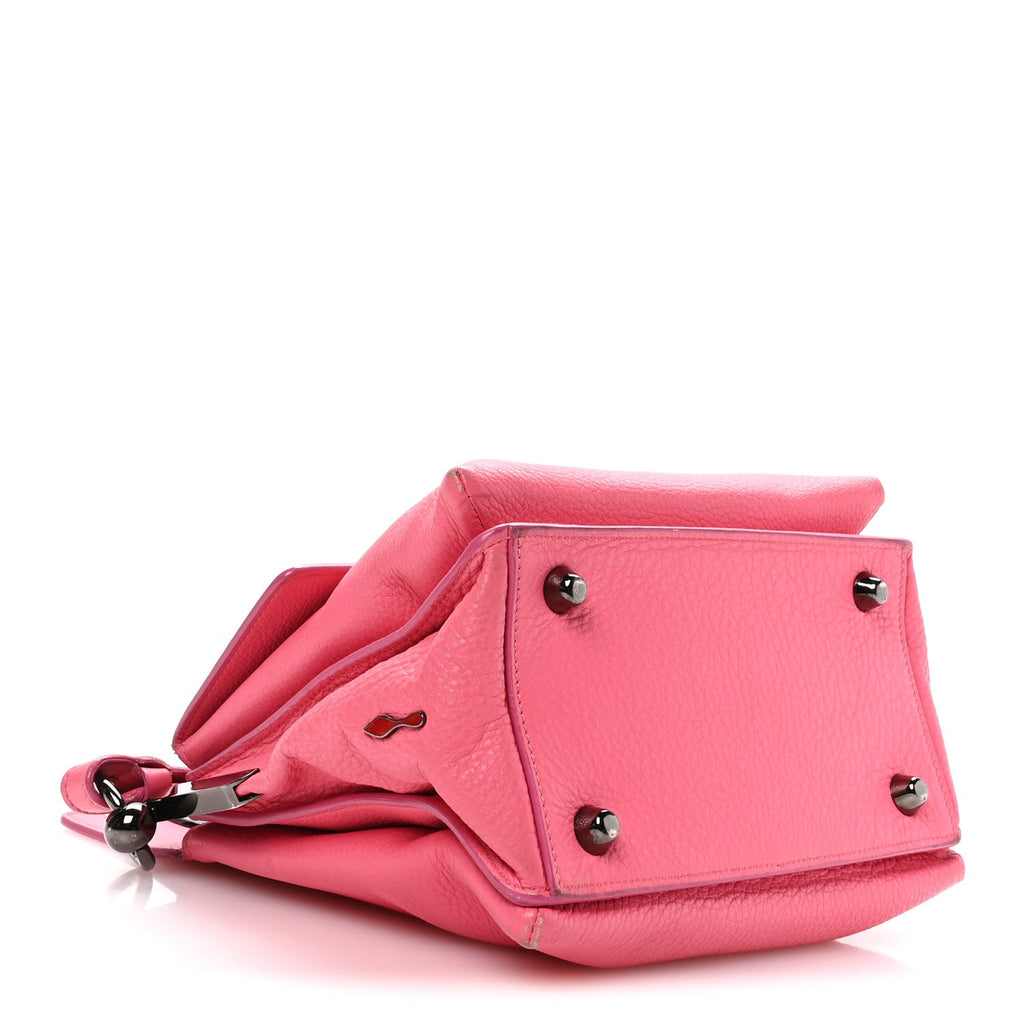 Grained Calfskin Passage Messenger Pink