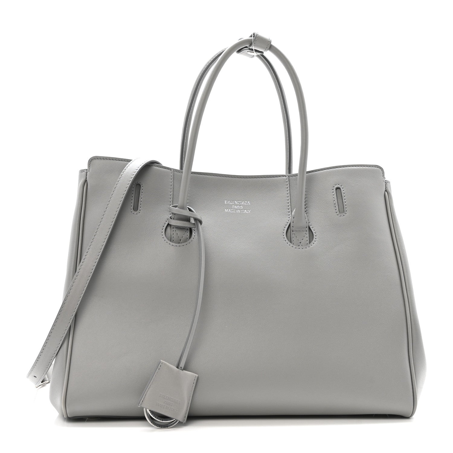 Smooth Calfskin Hampton Carry All Bag Grey