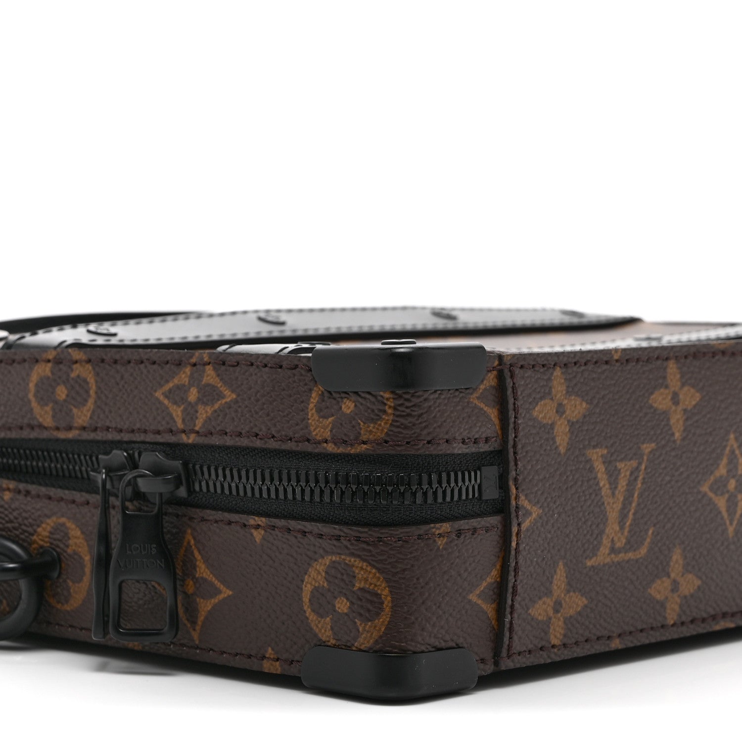 Monogram Macassar Handle Soft Trunk Black