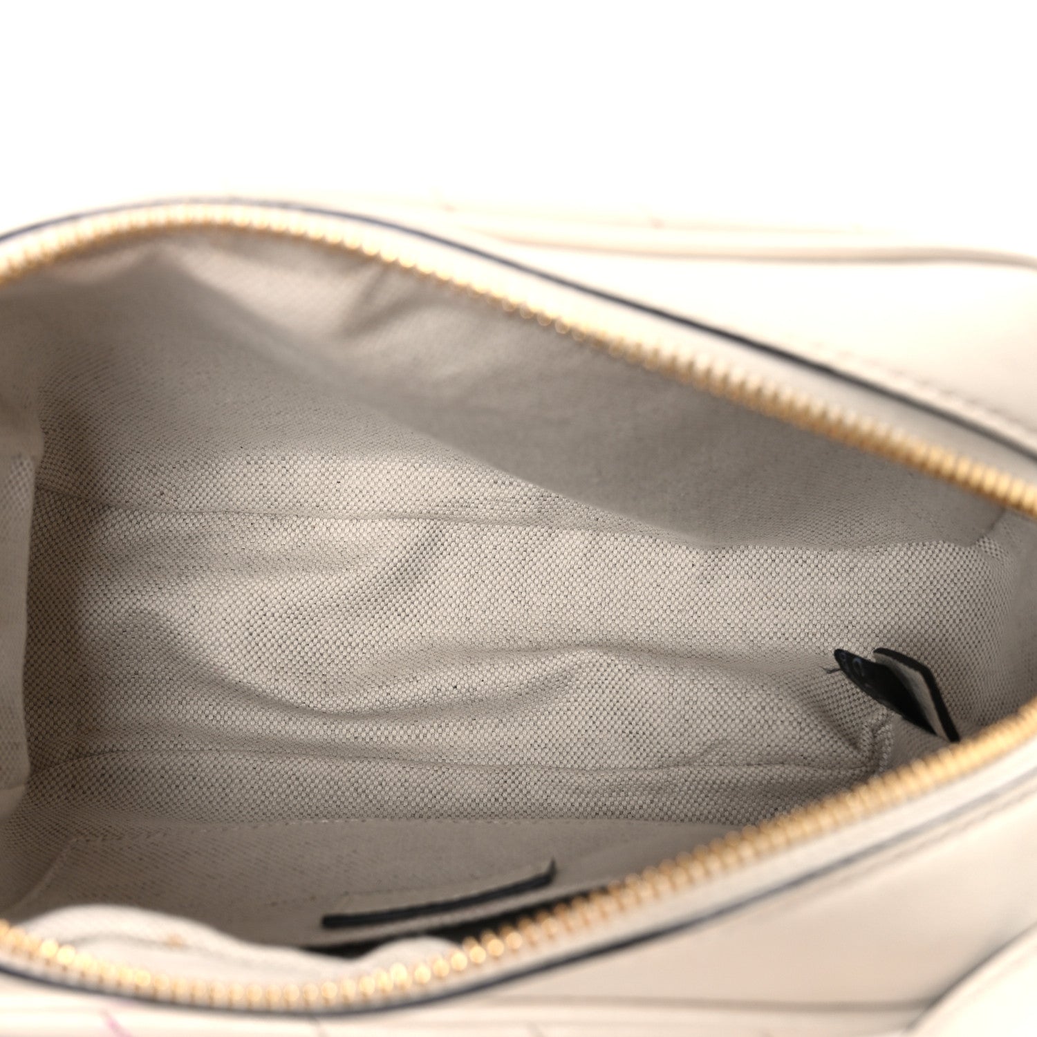 Sakai Be Green Calfskin Diagonal Stitched Small Blondie Shoulder Bag Mystic White