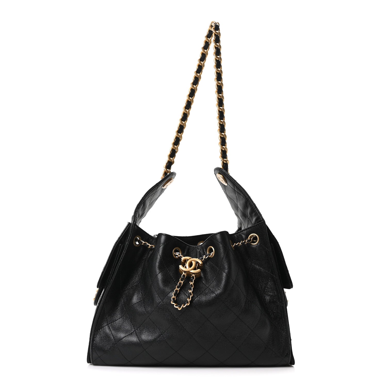 Caviar Quilted Small Chanel 25 Handbag Black