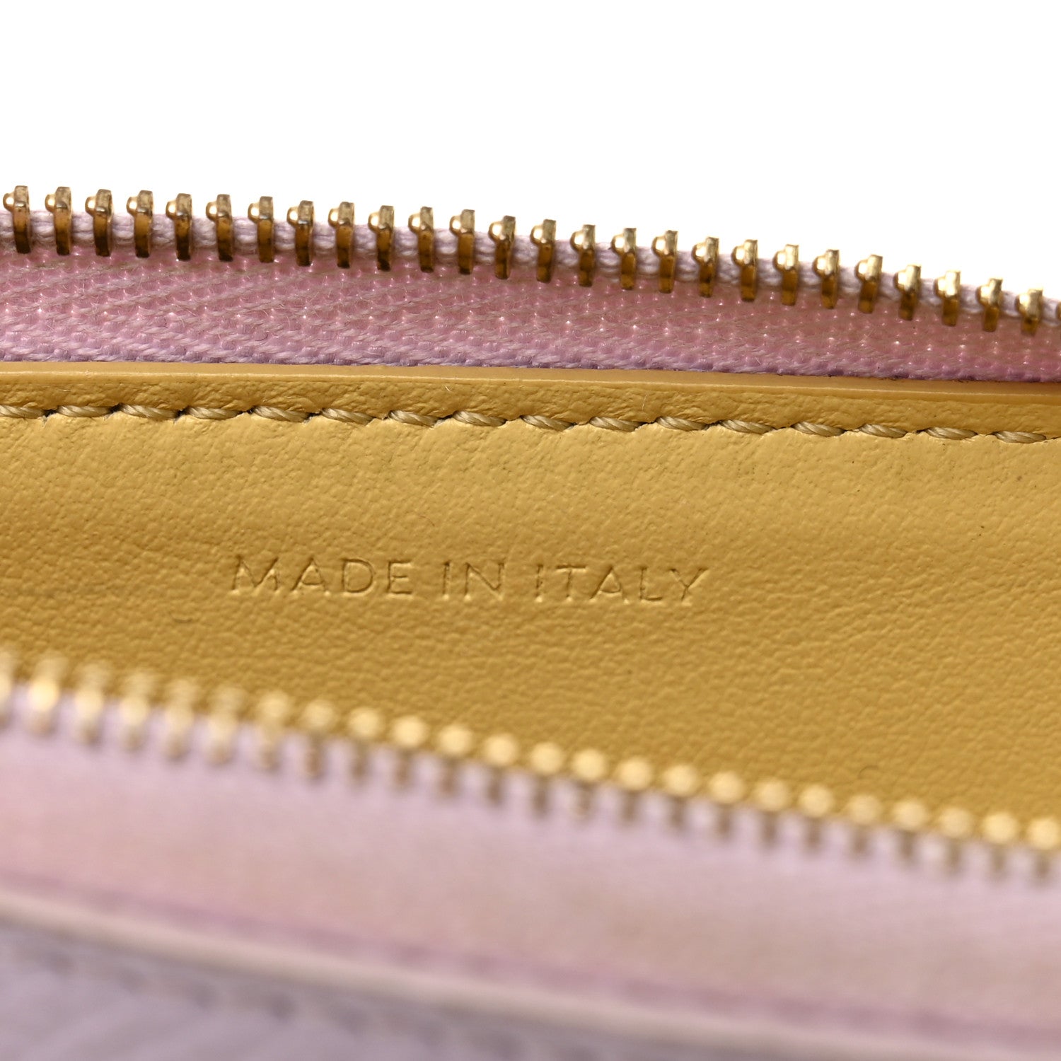 Drummed Calfskin Medium Half Zip Multifunction Wallet Coin Purse Liliac