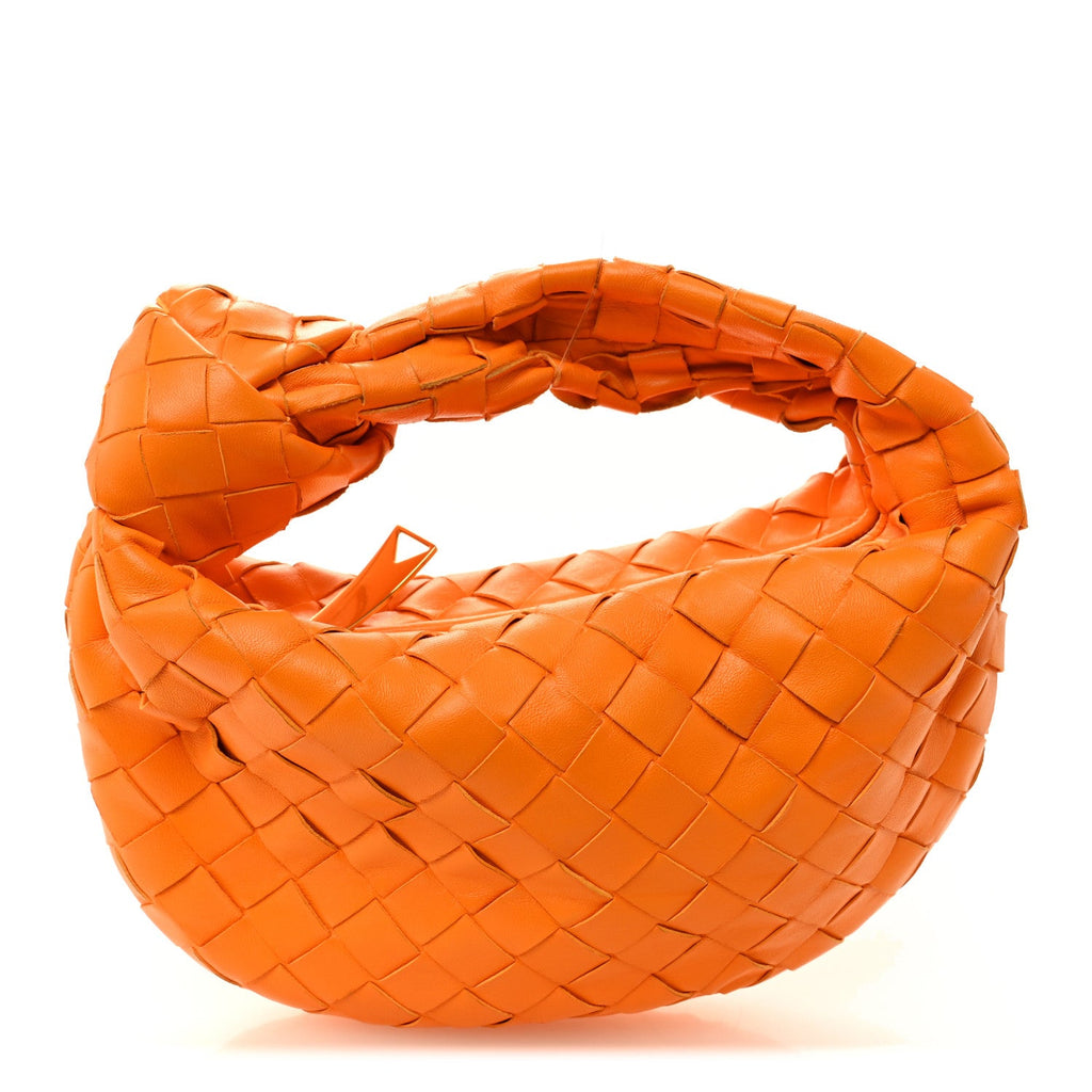 Nappa Intrecciato Mini Jodie Tangerine