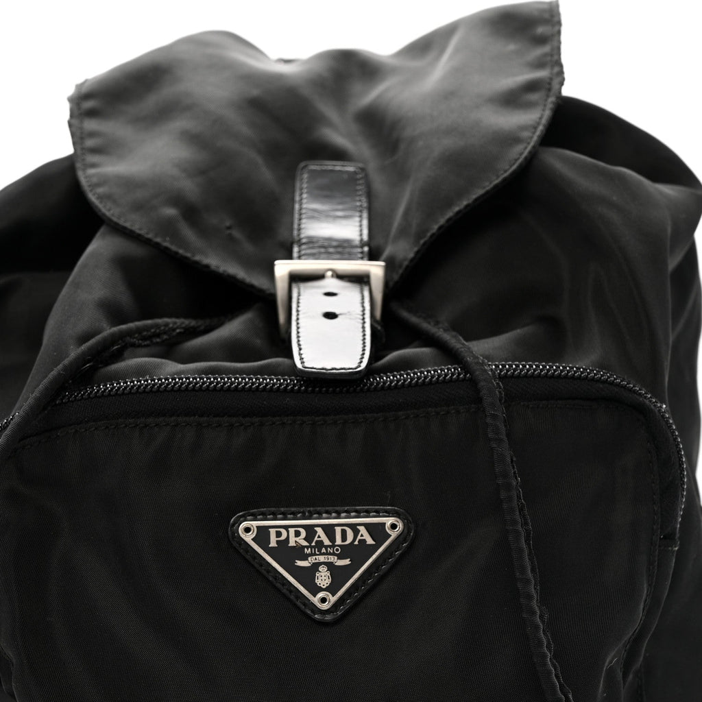 Tessuto Nylon Vela Cinch Backpack Black