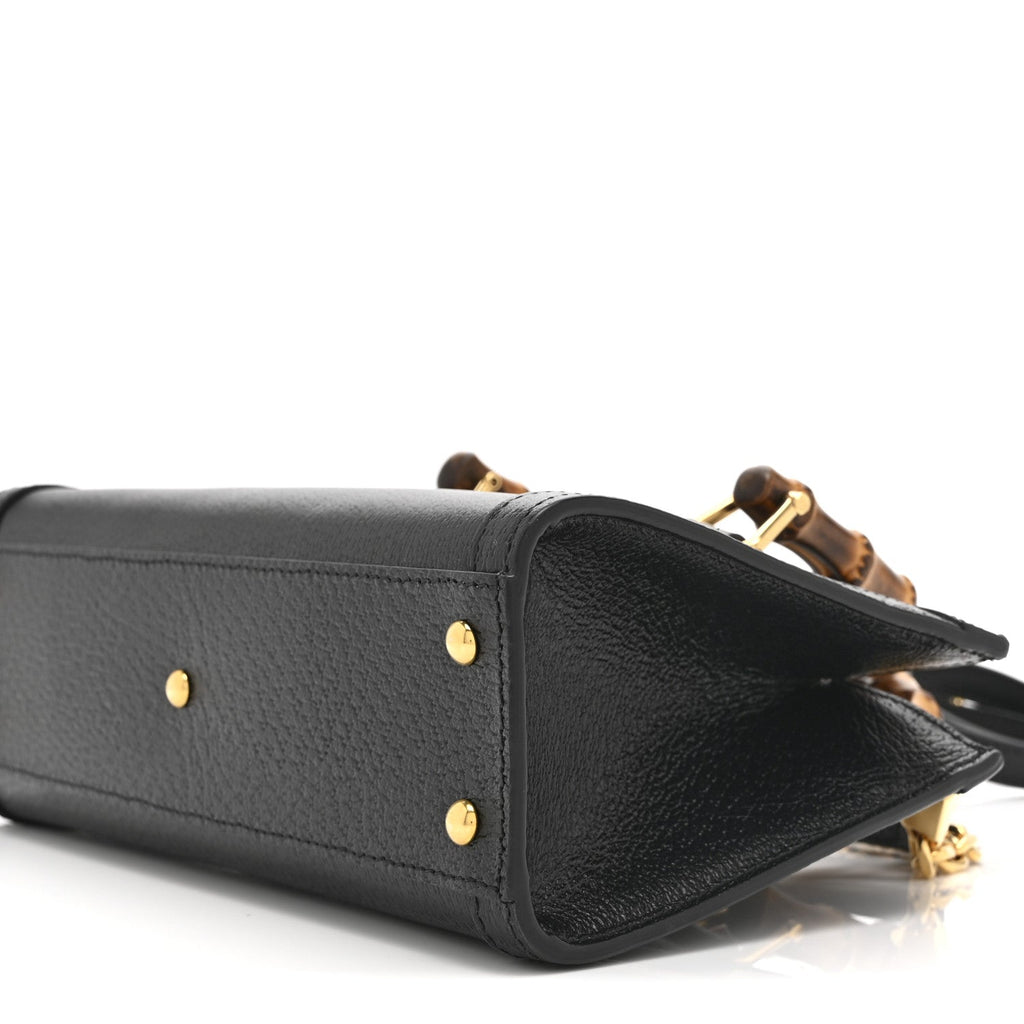 Textured Dollar Calfskin Web Small Diana Shoulder Bag  Black