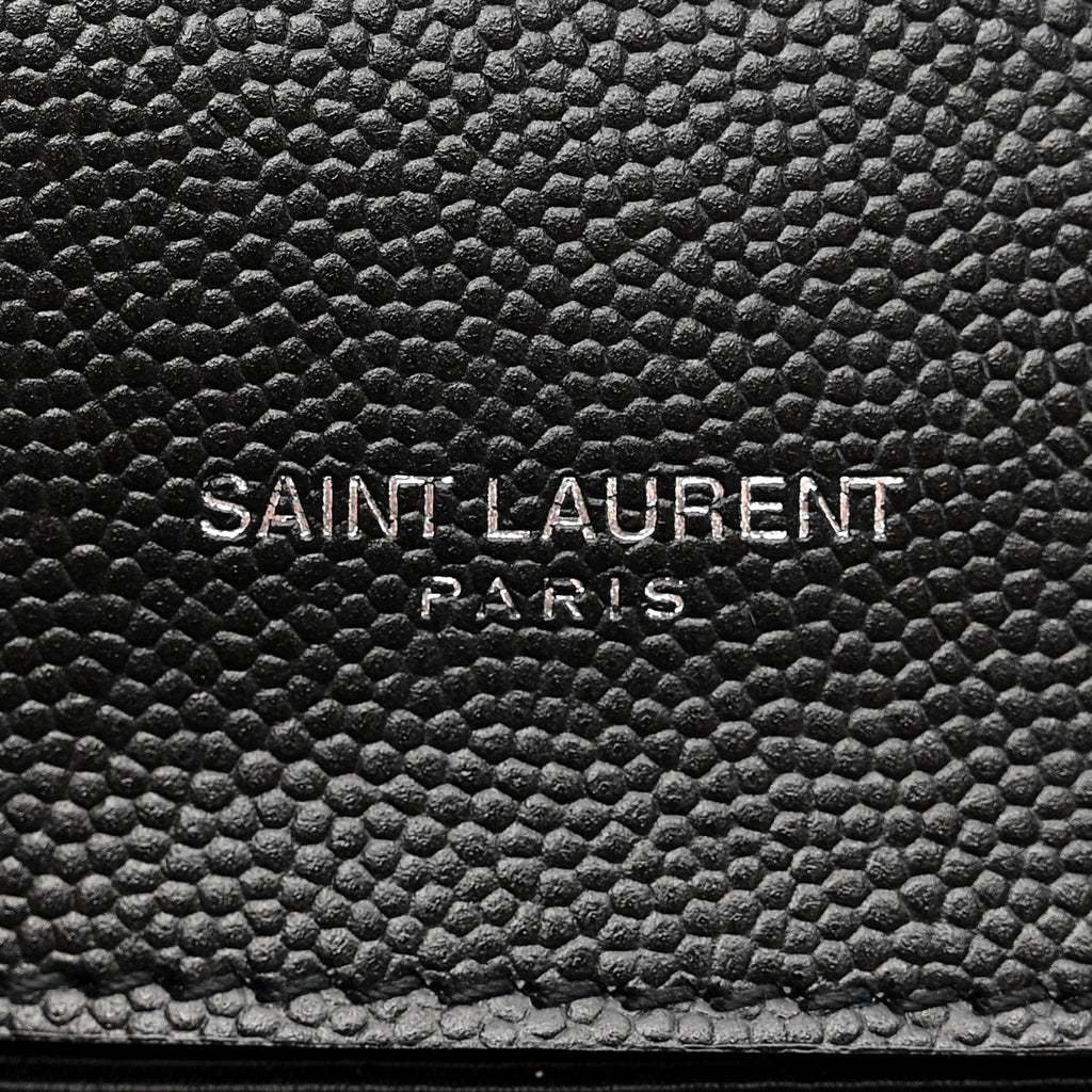 Grain De Poudre Textured Mixed Matelasse Triquilt Small Monogram Satchel Black