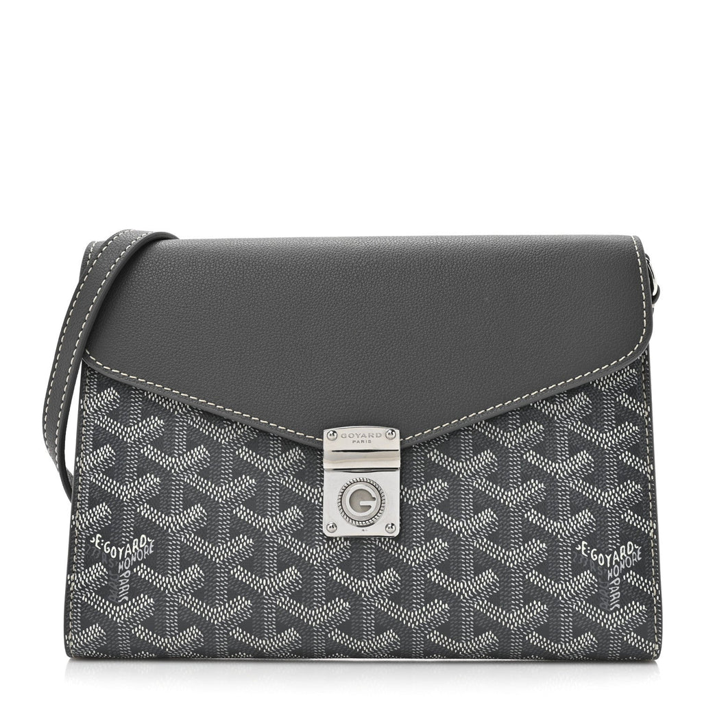 Goyardine Calfskin Chypre Wallet Pouch Grey
