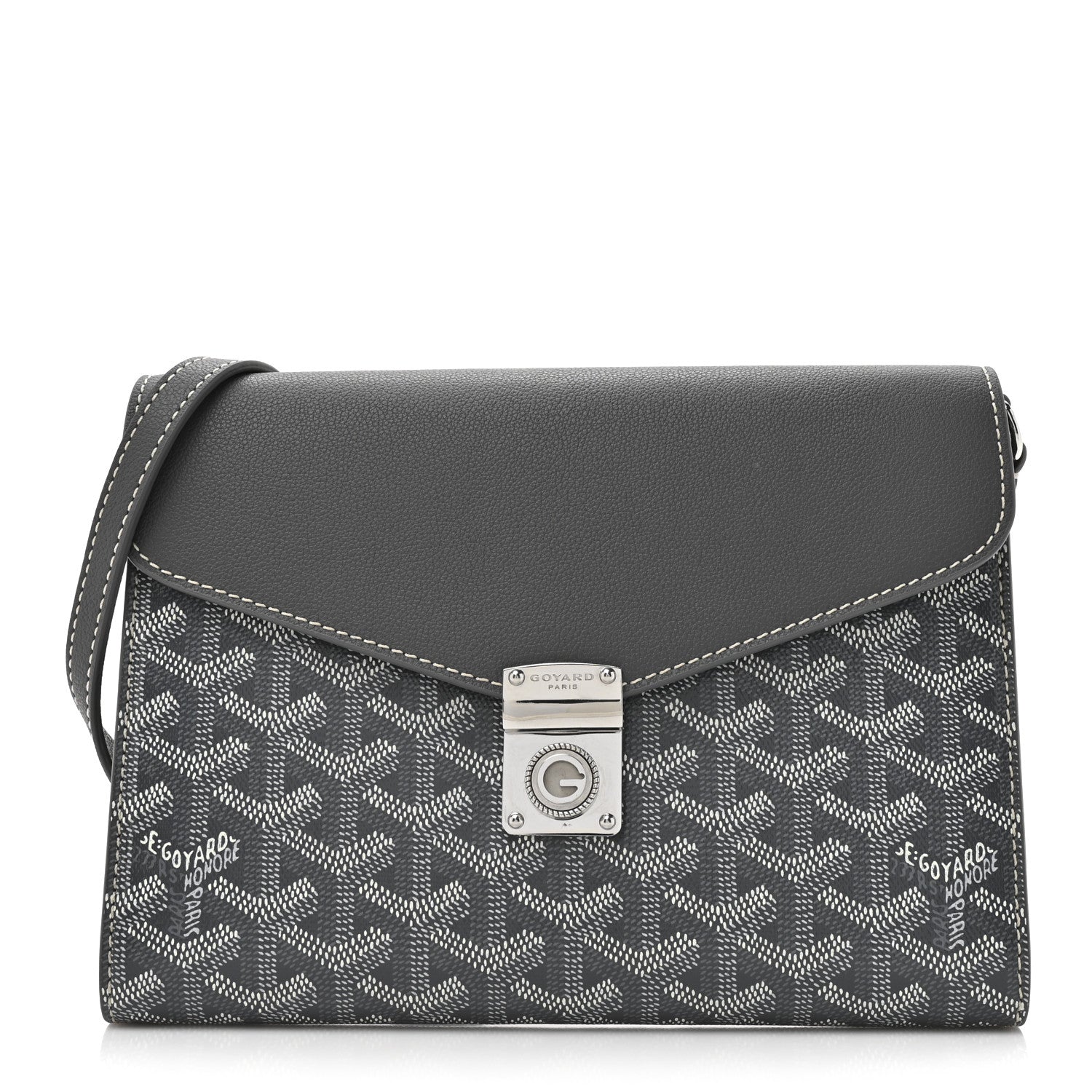 Goyardine Calfskin Chypre Wallet Pouch Grey