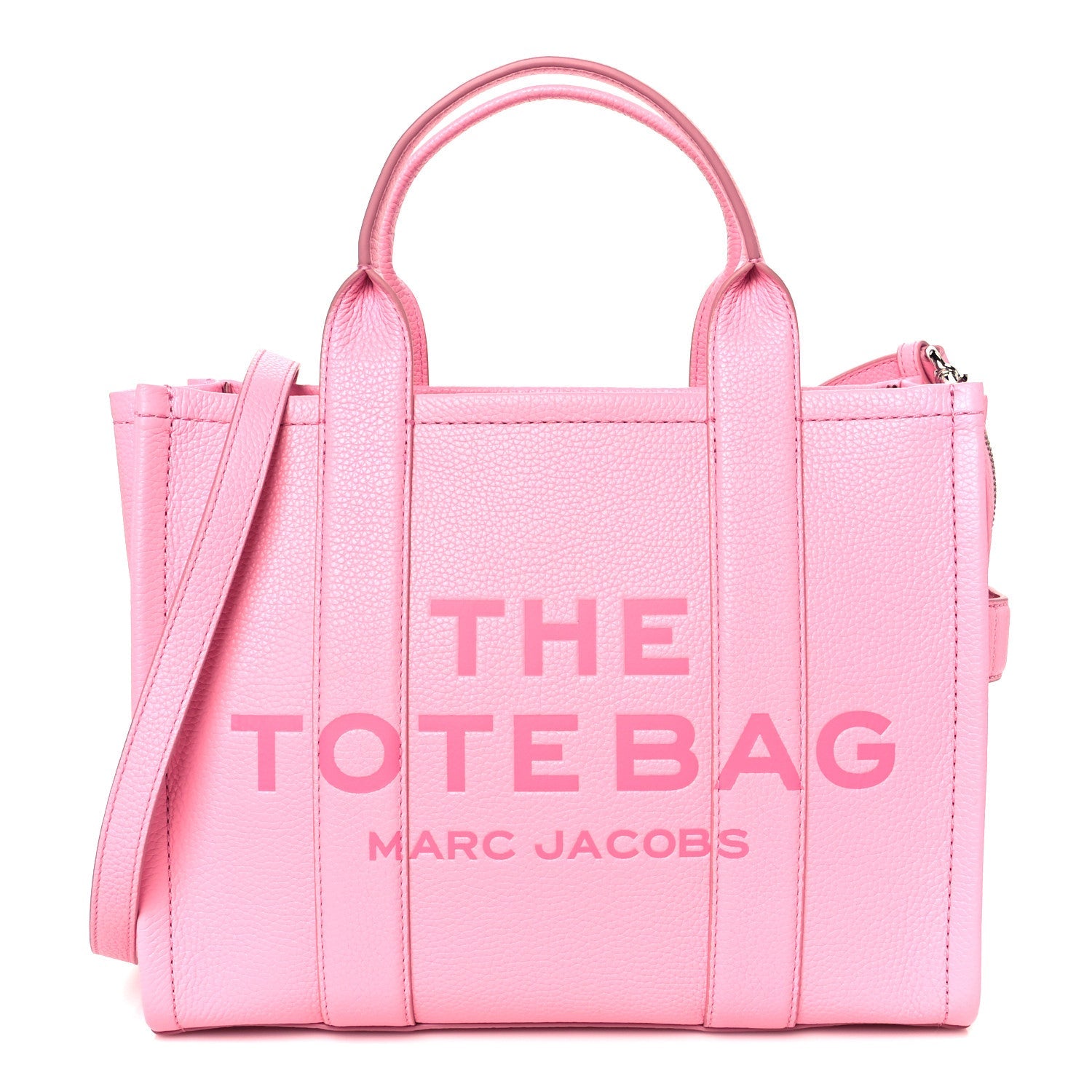 Grained Calfskin Medium The Tote Bag Fluro Candy Pink