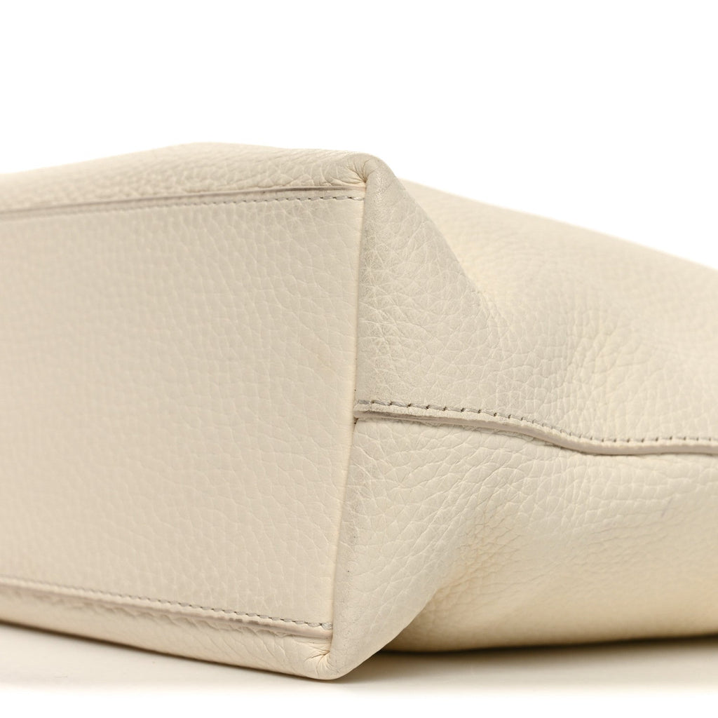 Grained Calfskin Medium Portfolio Tote Ivory