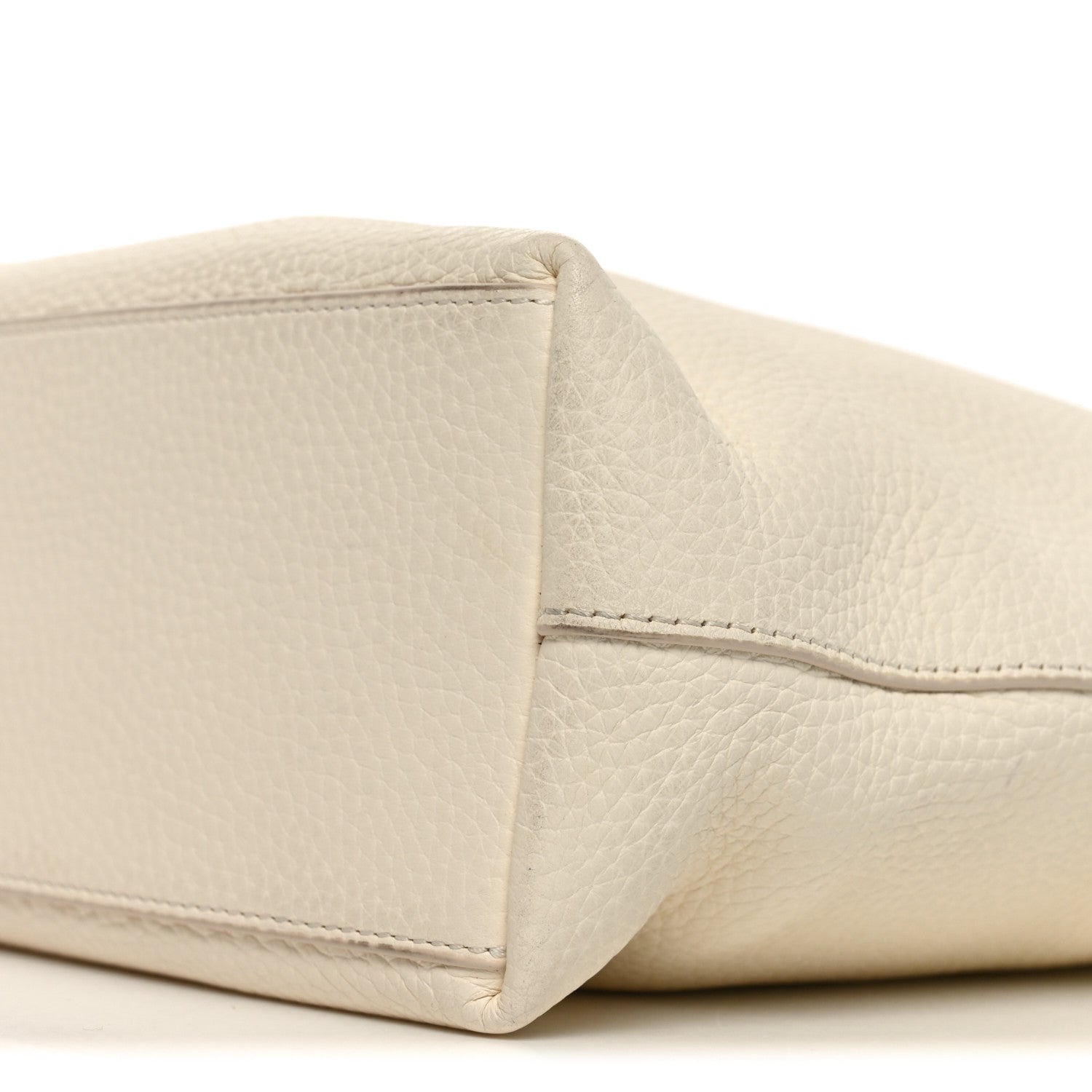 Grained Calfskin Medium Portfolio Tote Ivory
