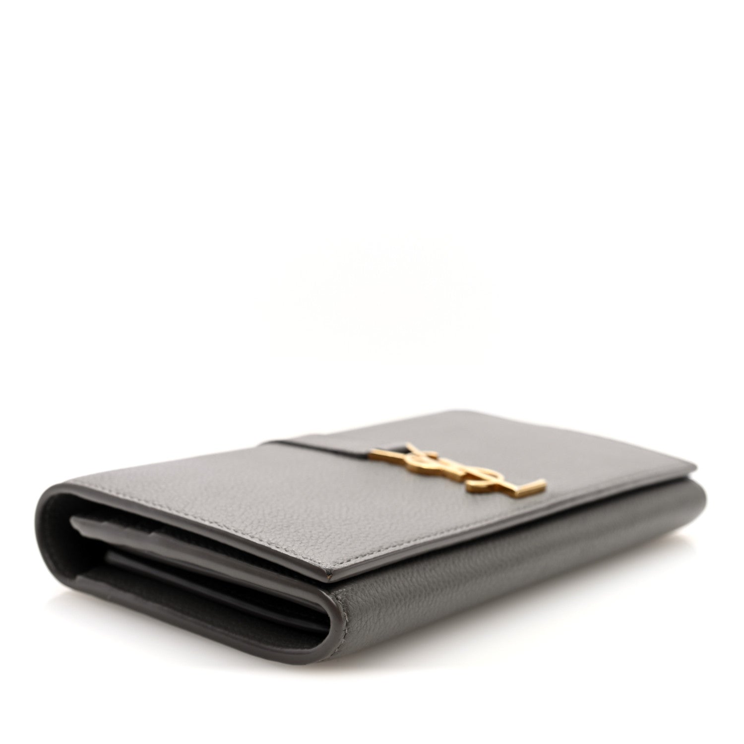Grained Calfskin Monogram Large Flap Wallet Earth