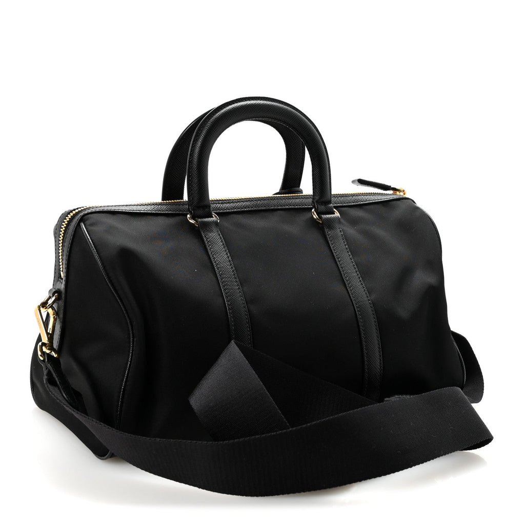 Re-Nylon Saffiano Medium Re-Edition 1978 Top Handle Bag Black