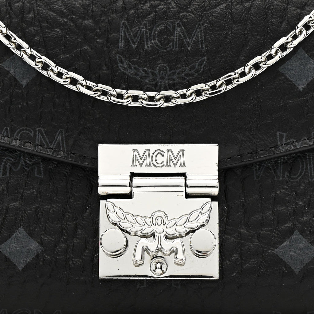 Visetos Large Patricia Wallet On Chain Black
