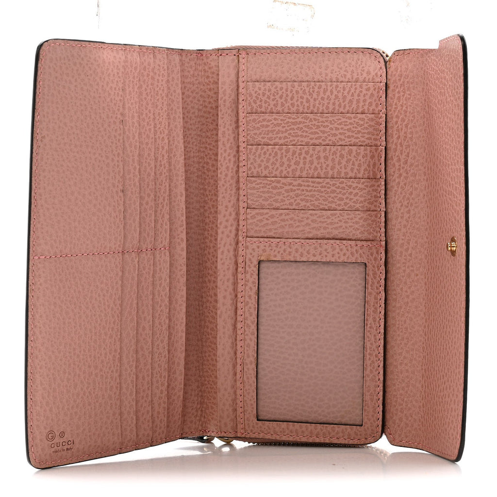 Dollar Calfskin Interlocking G Continental Wallet Soft Pink