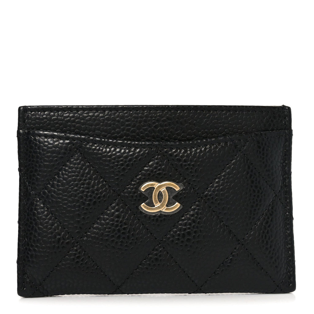 Caviar Quilted  Holder Black