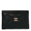Caviar Quilted  Holder Black