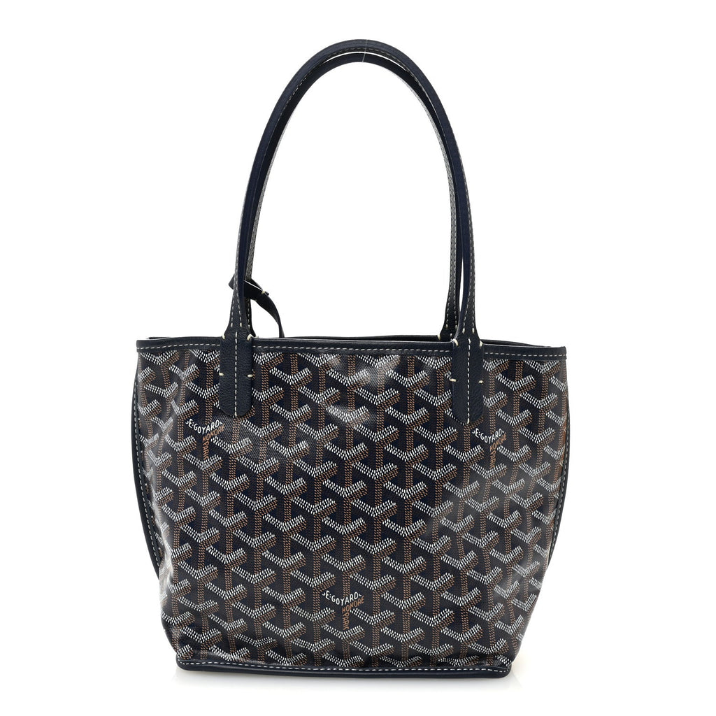 Goyardine Reversible Mini Anjou Navy