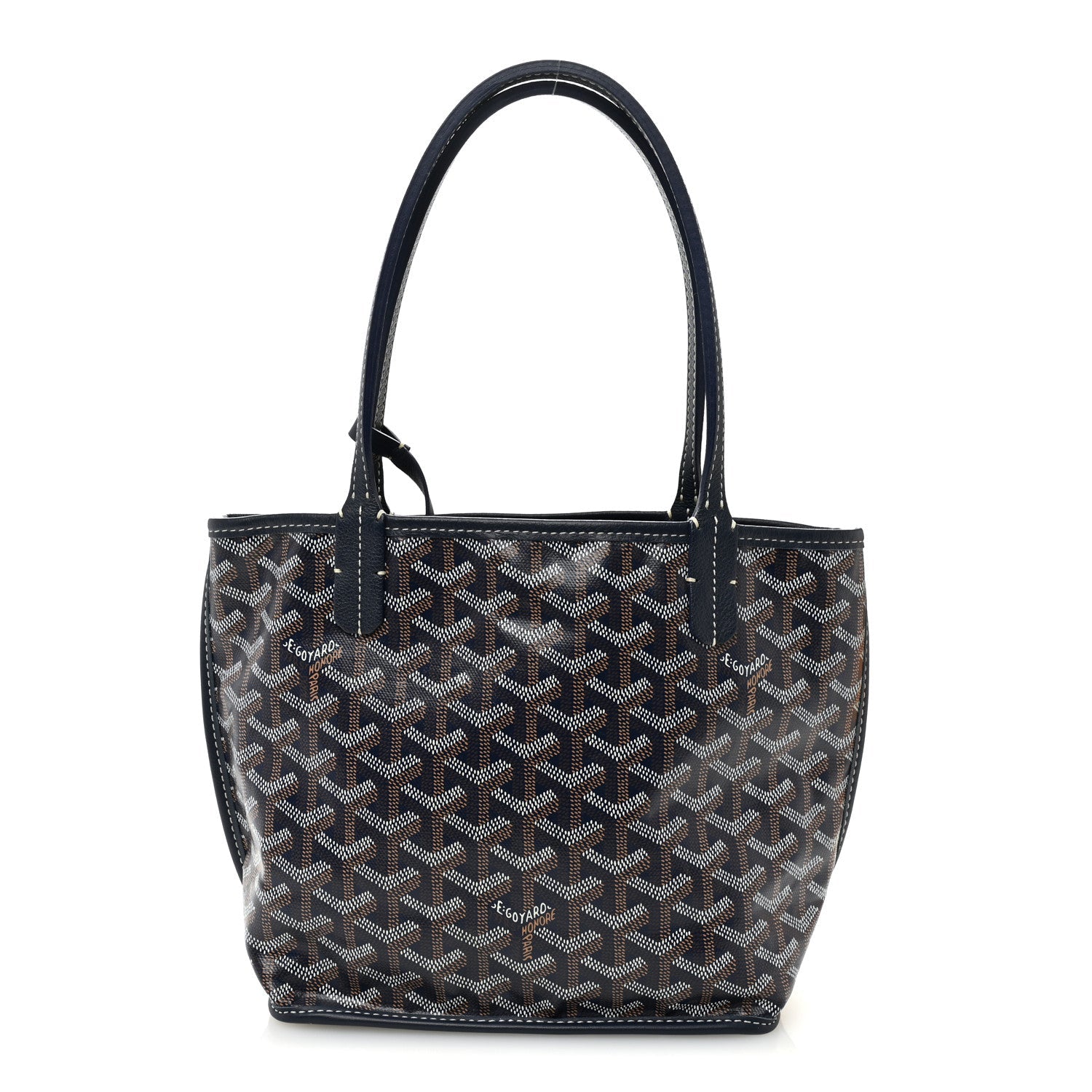Goyardine Reversible Mini Anjou Navy